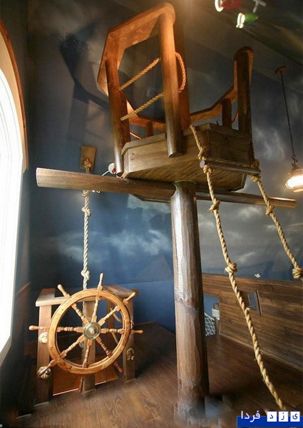 اتاق خوابی متصل به کشتی دزدان دریایی!