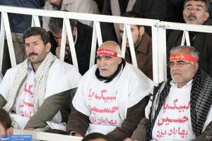 حضور کفن پوشان بهابادی در نمازجمعه تهران+تصاویر‎