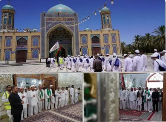 تشرف کاروان پیاده در مسیر بهشت آستان 